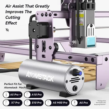 Atomstack laser engraving machine air auxiliary accessories smoke and dust removal super air flow for quiet and quick installation