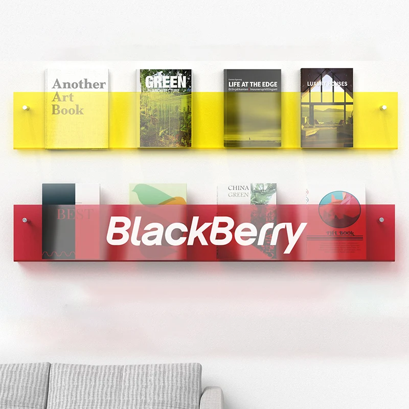 Acrylic Magazine Holder for Brochure,Record,Rack,Hanging Bookshelf Literature Storage Shelf for Waiting Room,Office,Living Room