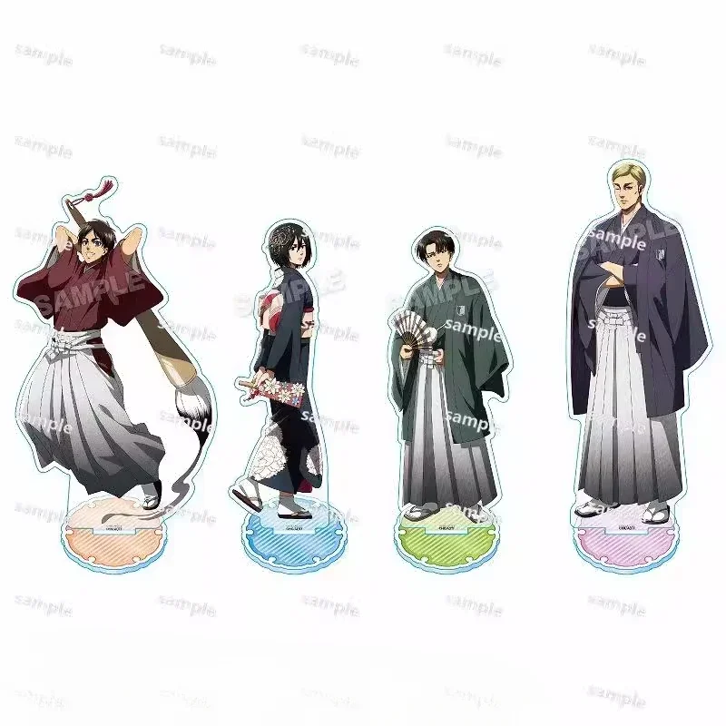 Game Erwin Smith Eren Yeager Mikasa Ackerman Levi Acrylic Stand Doll Anime Figure Model Plate Cosplay Toy for Gift