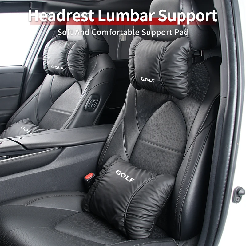 

Cup Holders Car Lumbar Back Support Headrest Neck Pillow Car Seat Cushion For Volkswagen VW T5 Amarok 2013 Golf 4 5 6 7 MK4