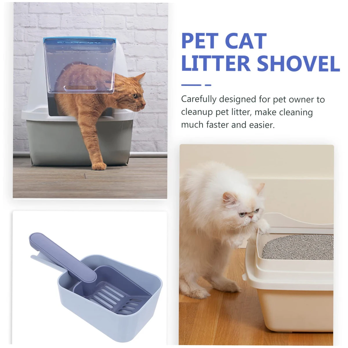 Cat Litter Spoon Plastic Shovel Pet Toilet Poop Artifact Garbage Sand Shovel Pet Cleaning Artifact Dog Shovel Pet Cleaning Tool image 4