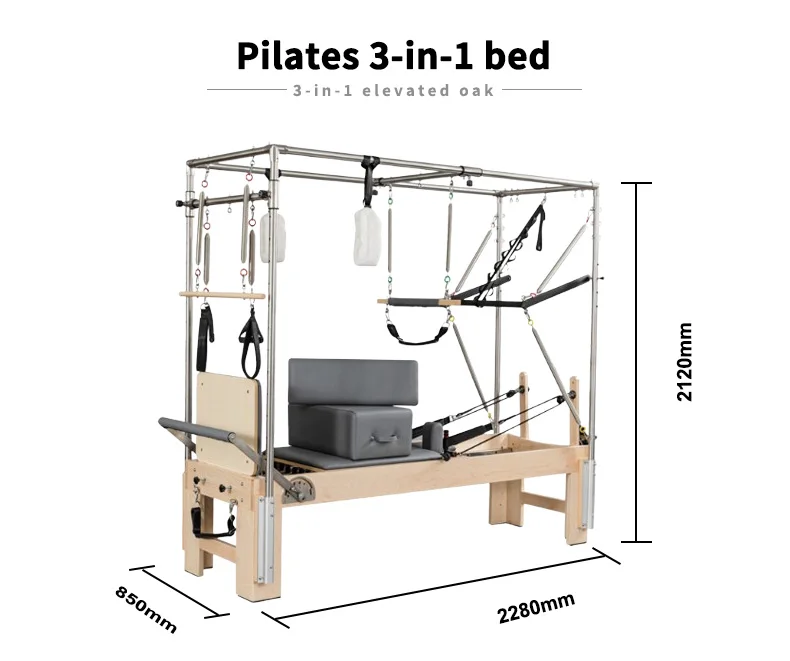 NQ SPORTS Wood Pilates Core Bed Gym Yoga Multifunctional Pilates Reformer Supplier Price Fitness Studio Equipment Wooden