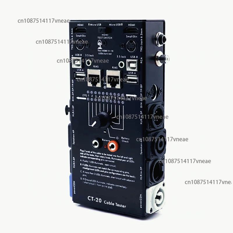 CT-20 Multifunctional Line Tester Audio Line Xlr Signal Line Tester Hdmi
