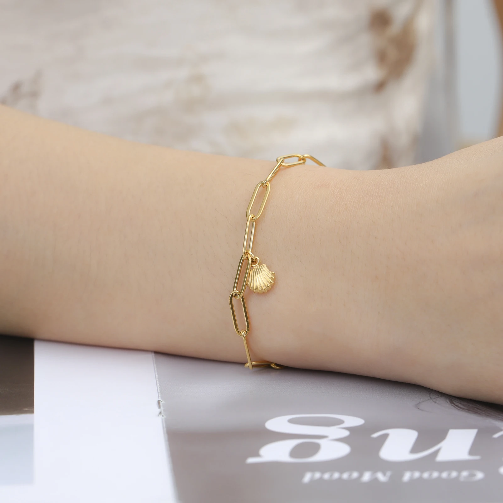 سوار بقشرة نجم البحر بوهيمي للنساء ، الفولاذ المقاوم للصدأ ، الصيف ، المحيط ، الشاطئ ، قلادة ، مجوهرات ، هدية حفلات