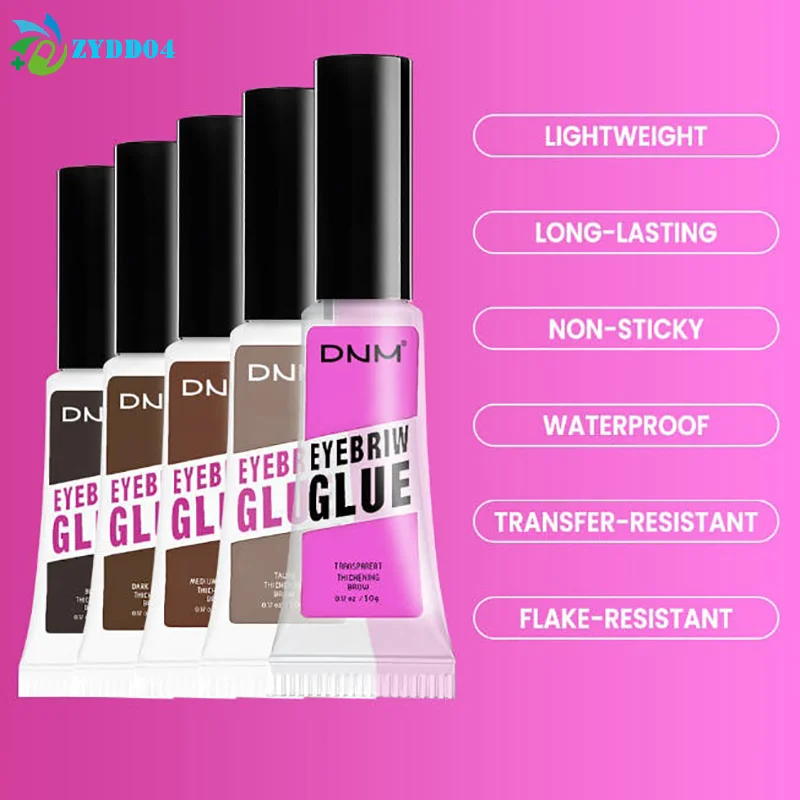 ● Gel de estilo de sobrancelha transparente, à prova d'água, 3d, secagem rápida, maquiagem, escultura de sobrancelha natural, configuração de sobrancelha selvagem, cosméticos de cera