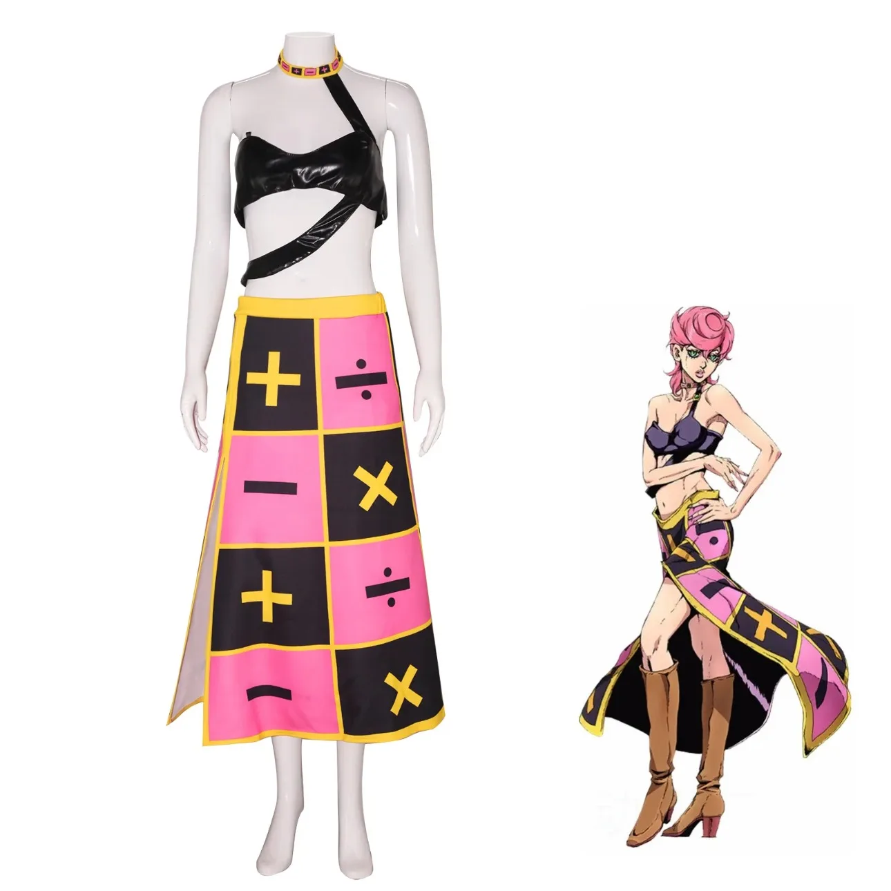 Fantástica aventura de JOJO, traje Trihue Una COS, personaje de Anime, disfraz dimensional