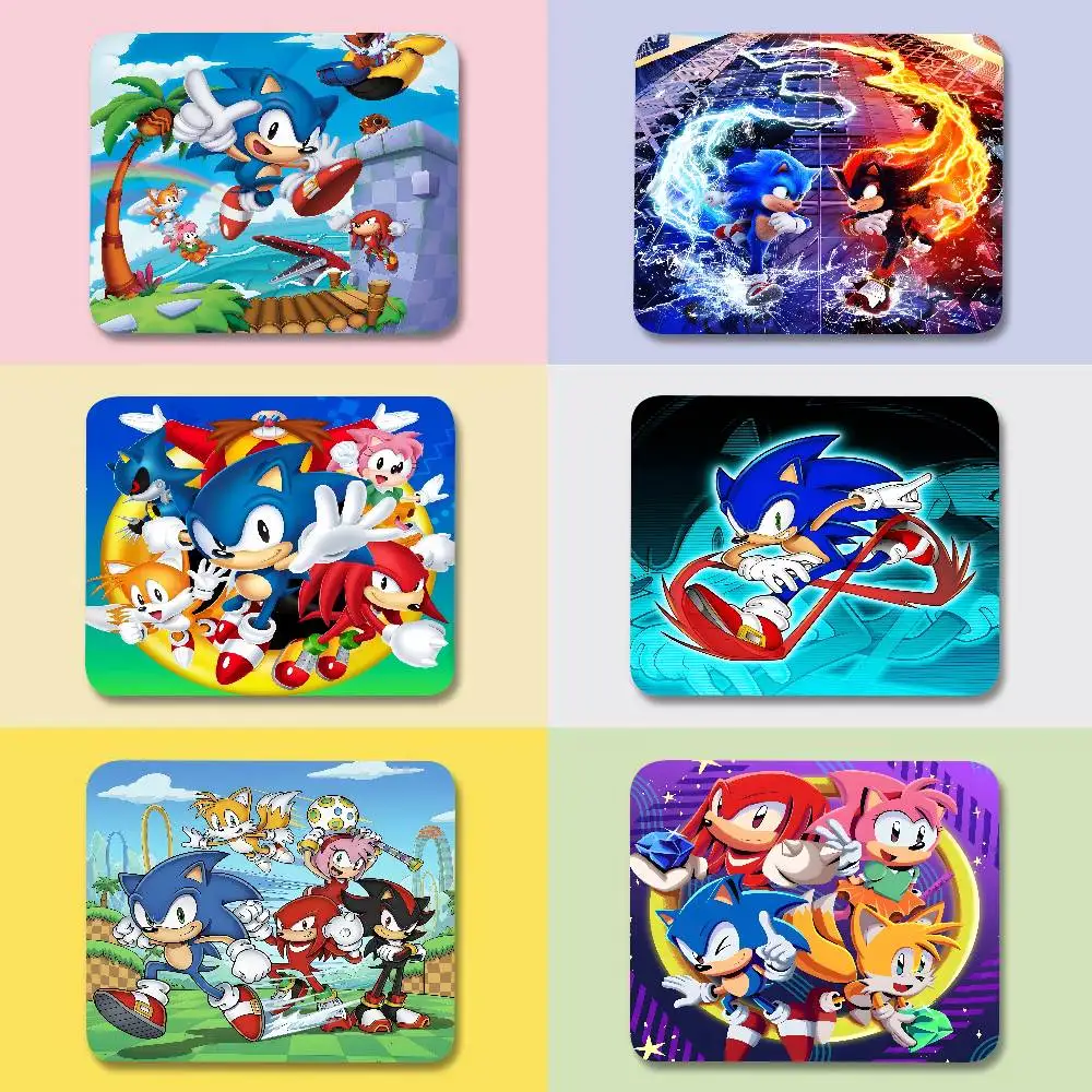 Game S-Soni-C-c The-H-Hedgehog Mouse Pad Small Office Table Mats Computer Accessories Washable Non-slip Rubber With Precision