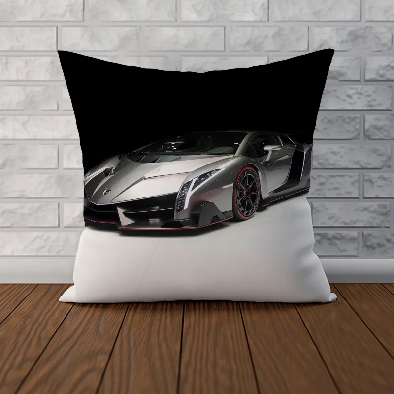 Decorative Cushion Cover 45x45 L-Lamborghini Decorative Cushions for Sofa Pillowcase Decor 40x40 Pilow Cases Car Decoration Fall