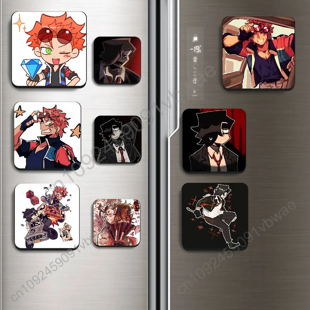 GAME Eddie JCC Benny Black Square Plastic Fridge Magnet, for Magnetic Sticker No Trace Left, Durable, Smooth and Textured