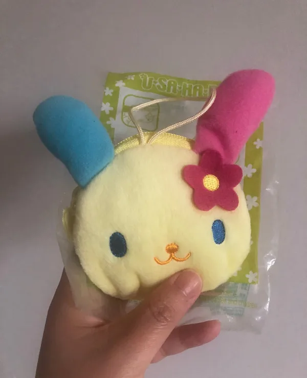 Cute Usahana Bunny Plush Coin Purse Bag Keychain Wallet Women Anime Mini Coin Pouch Organizer Kawaii Money Bag