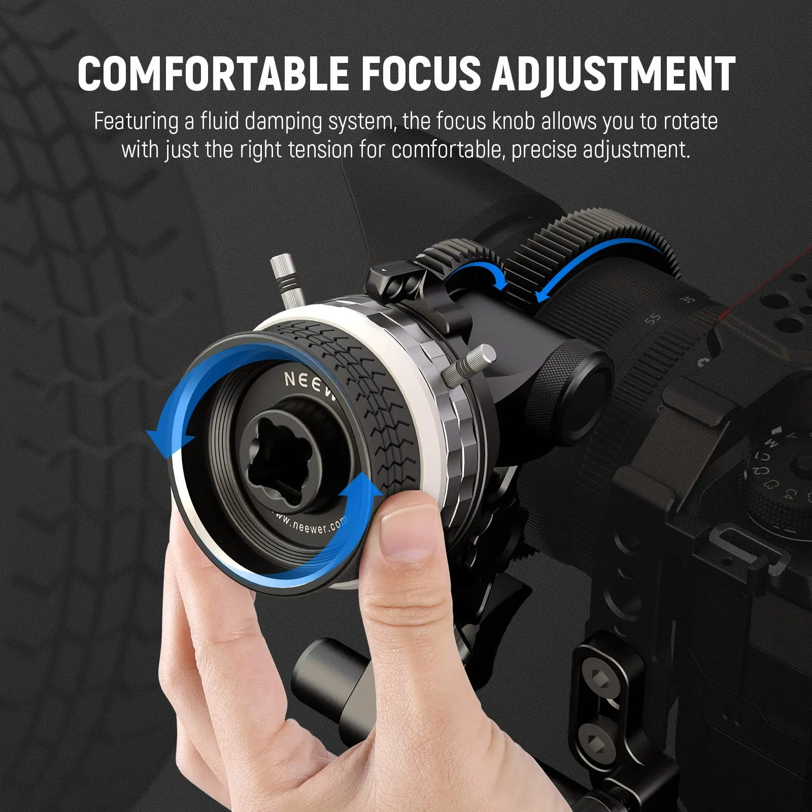 Camera Lens Monitor Cage Manual Wireless Follow Focus NEEWER Mini Follow Focus with A/B Stops