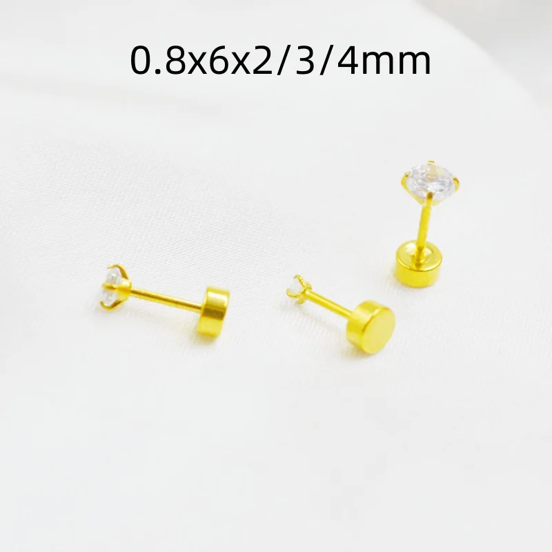 50pcs Body Jewelry -20G~0.8mm Thin Bar Sliver Gold Opal Lip Labret Ring Cheek Piercing Ear Helix Bar  Ear Cartilage Diath Studs