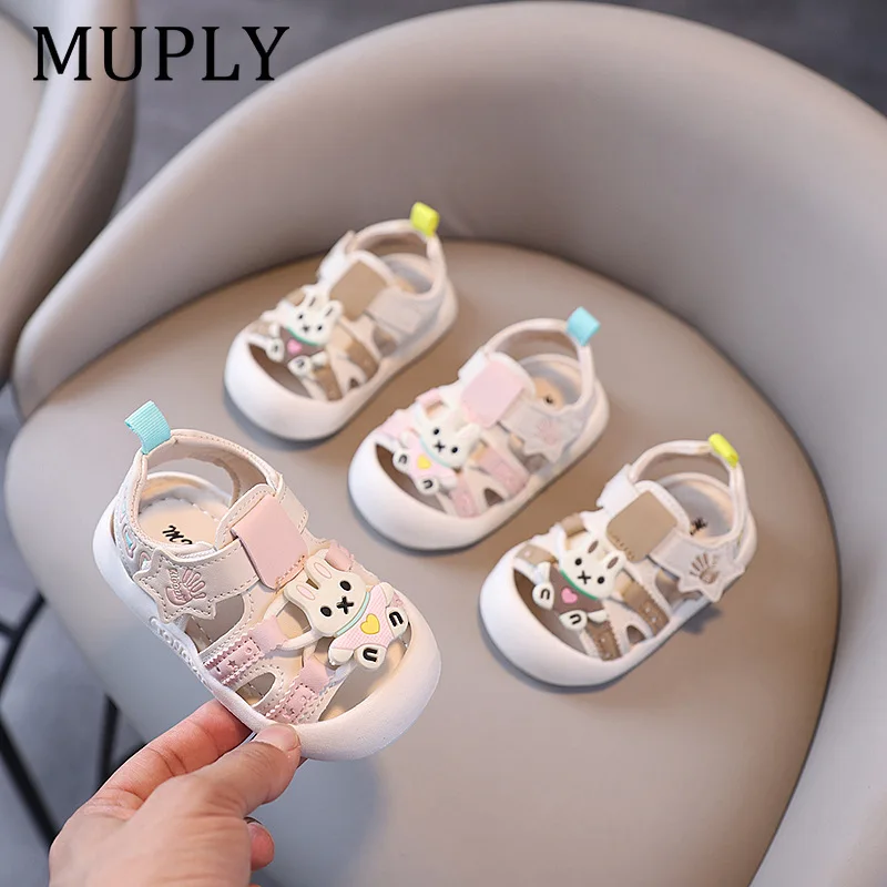 Summer Baby Sandals Boys Girls Soft Sole Comfortable Beach Shoes Cute Cartoon Designs Breathable Toddler Sandals 1-4 Years