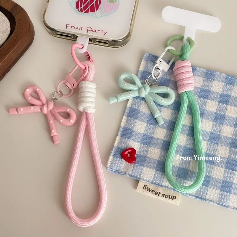 

Модный простой нишевый ремешок для телефона в цвете макарон, плетеная цепочка, короткий брелок-подвеска, DIY ремешок для наушников, для мобильного телефона и сумки