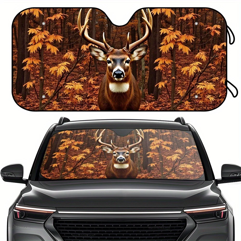 

Солнцезащитный козырек ADIFFLY Maple Forest Design для лобового стекла автофургона, крышка переднего окна для автофургонов и грузовиков, внутренняя защита от солнца с