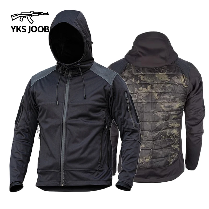 Winter Waterproof Windproof Warm Men's Parka Hooded Military Tactical Jacket Men's Cycling Hunting Soft Shell Coat Chaquetas