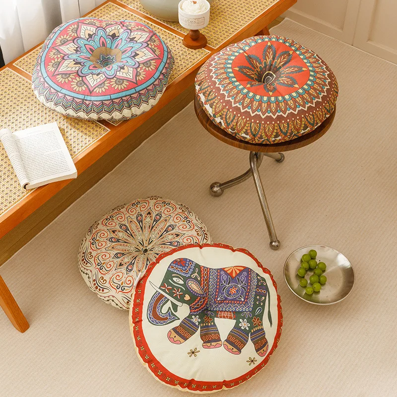 

Богемные геометрические коврики для йоги из льна и хлопка ручной работы для йоги/пилатеса/домашнего декора, экологически чистая натуральная подушка для медитации - 요가 매트