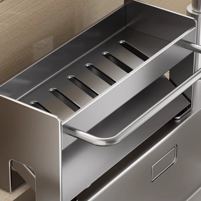 

Sink rag drain rack floor countertop faucet sink sponge steel wire ball supplies storage kitchen rack