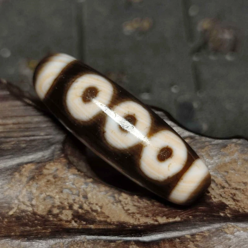 

Tibet DZI Beads Black/White 5 Eyes Totem Weathering Type Old Agate With Cinnabar Beads for Men&Women Jewelry DIY Free Shipping