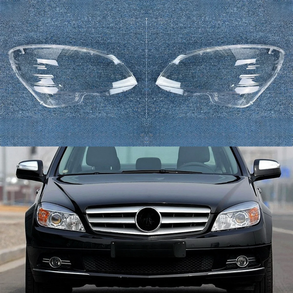 

Для Mercedes Benz C Class W204 2008 2009 2010 C180 C200 C220 C250 C280 C300 автомобильные аксессуары стеклянная оболочка для фар