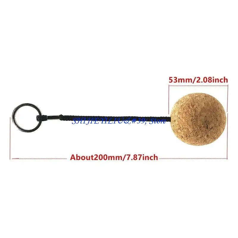 E21F 2Pcs 53mm Floating Cork Ball Keyring Float Keychain Buoyant for Key Ring Marine