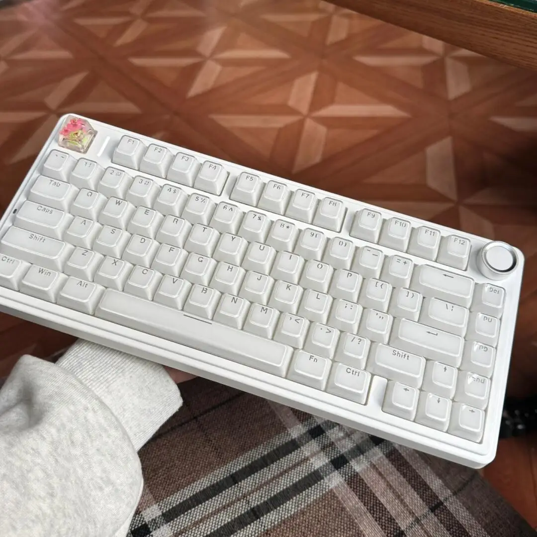 136 Keys Jello Crystal PC Keycaps White Translucent Clear Shine Through ABS Keycaps ASA Profile for MX Switches Gaming Keyboard