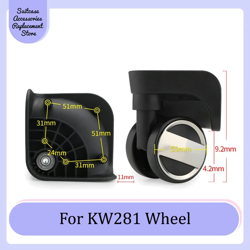

Suitable For KW281 Rotating Smooth Silent Shock Absorbing Wheel Accessories Wear-resistant Universal Wheel Replacement Suitcase