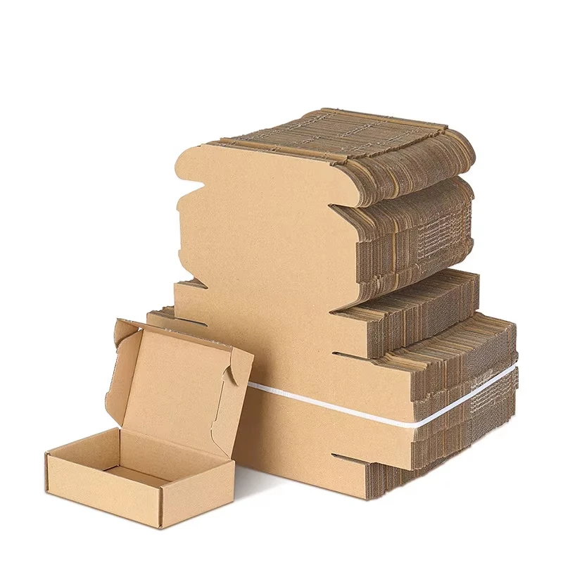 10 pcs brown multi-size brown carton packaging wedding party gift chocolate candy event gift box