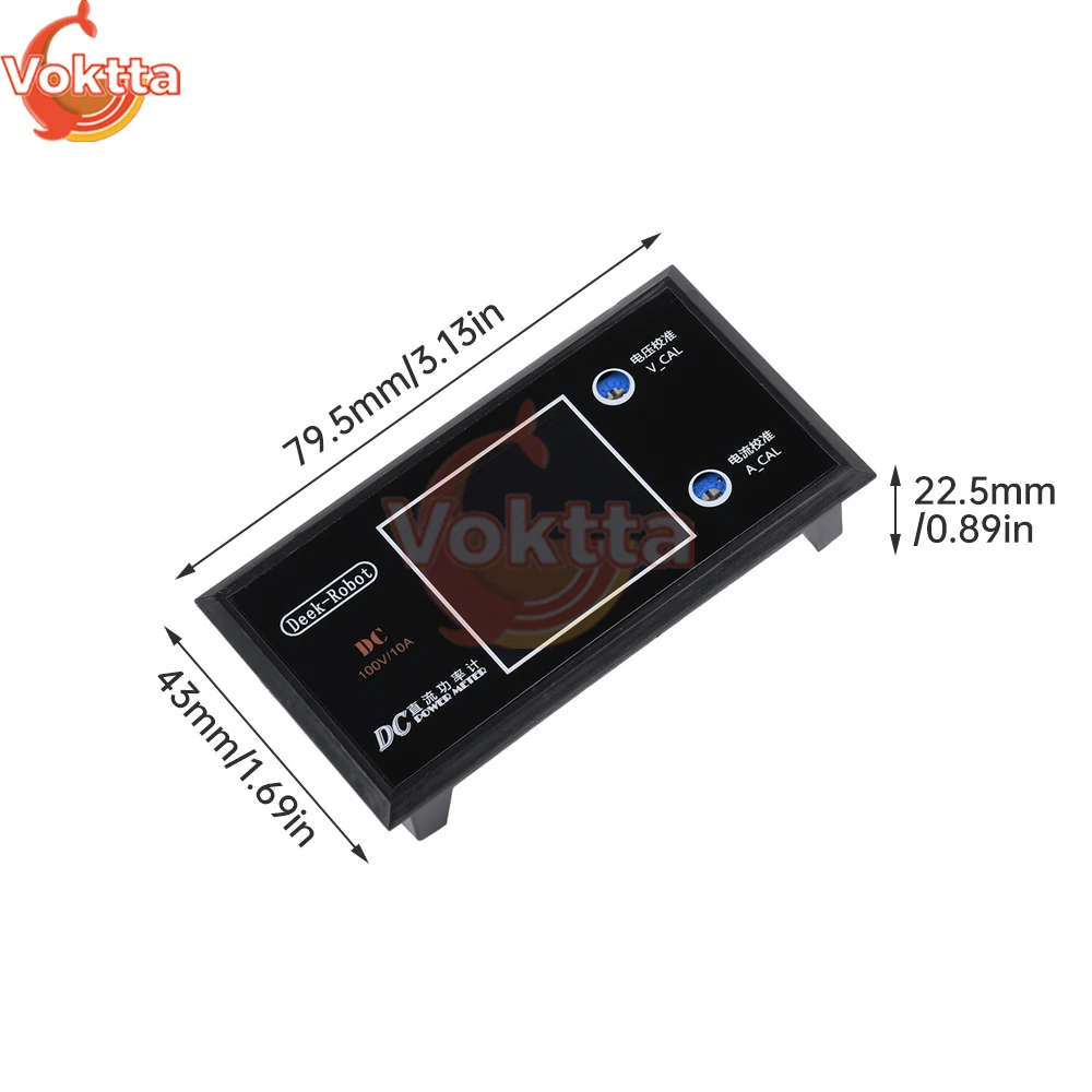 Testeur de courant de tension LCD numérique, voltmètre, ampèremètre, wattmètre de haute précision, compteur de puissance, détecteur de Volt, DC 0-100V, 10A