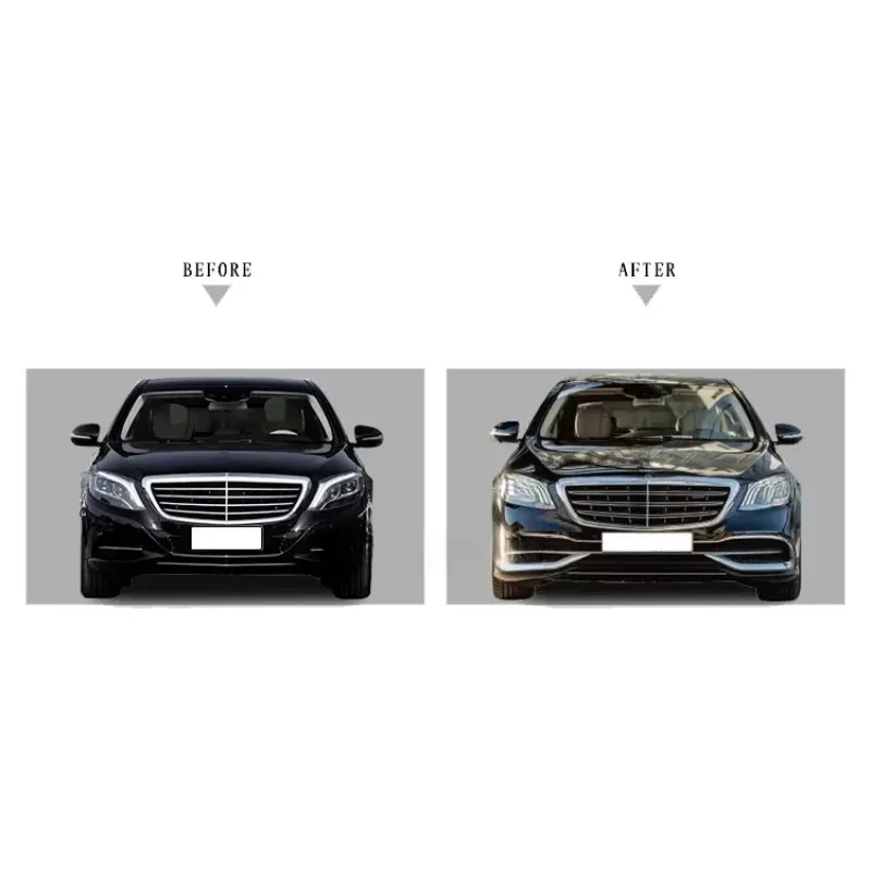 XT Auto Car Parts Style for S Class W222 Bumper Bodykit Grille 2014-2020 W222 Side Skirt Fender 2