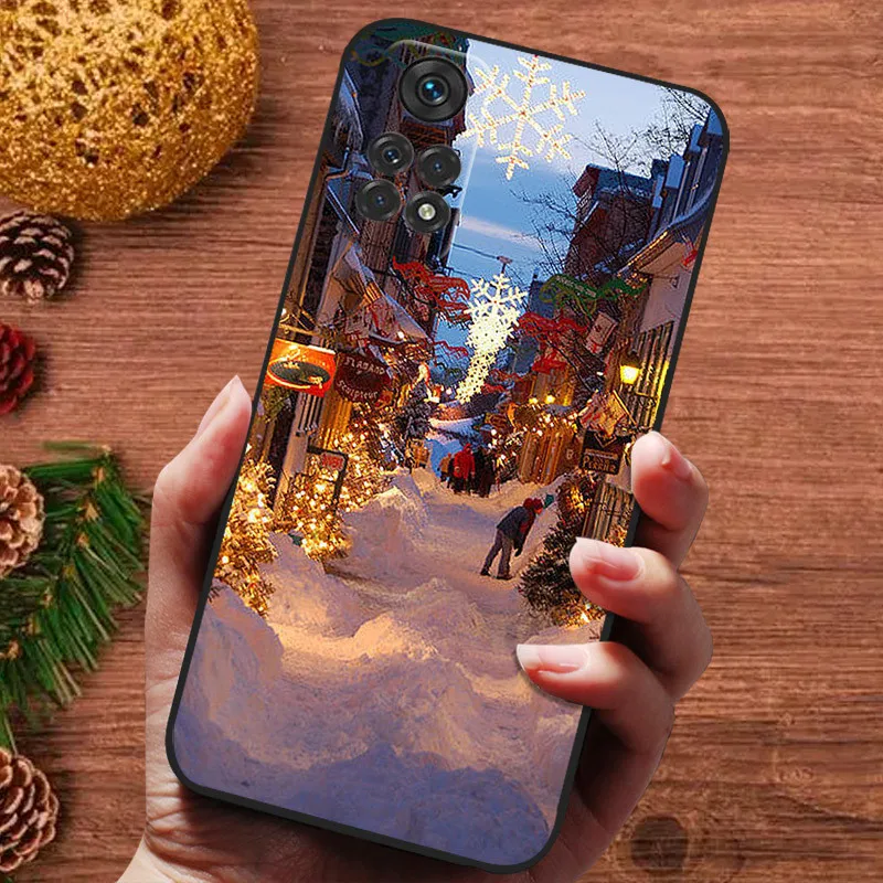 Christmas Soft Case for Xiaomi Redmi Note 11S 11 Pro Plus 11R 10S 10 10T Cover Silicone Bumper Note11 11s Cute Shockproof Funda image 2