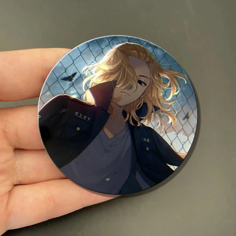 58mm New T-Tokyo Revengers Brooches Pins Japanese Cartoon Round Badges Popular Cartoon characters Badge Gift Backpack Decor