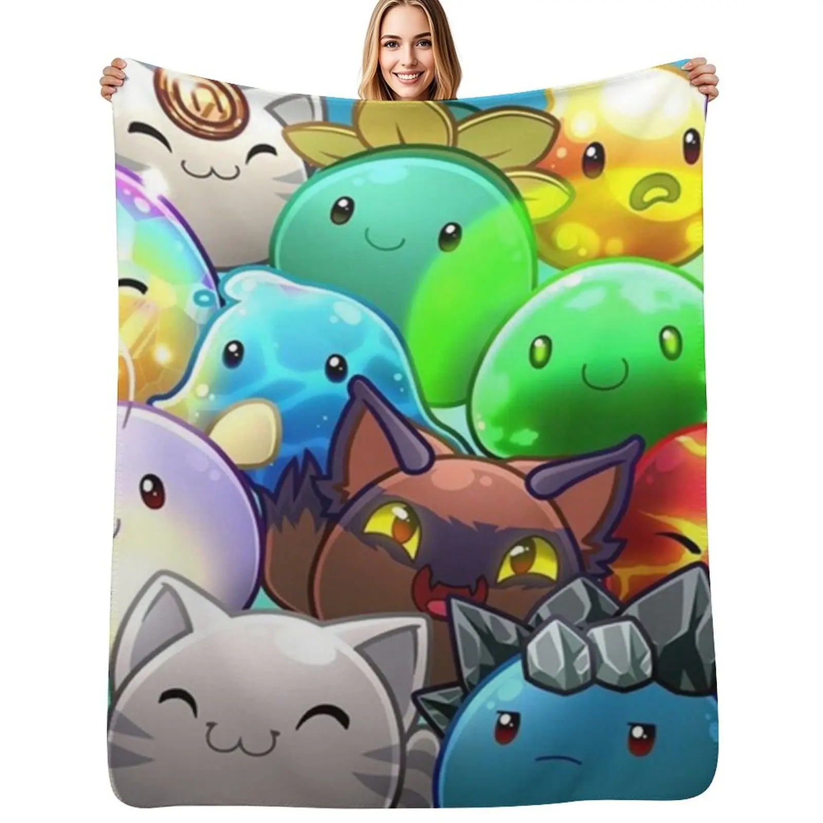 Slime rancher Throw Blanket Luxury Brand Bed linens warm for winter Designers Bed covers blankets and throws Blankets