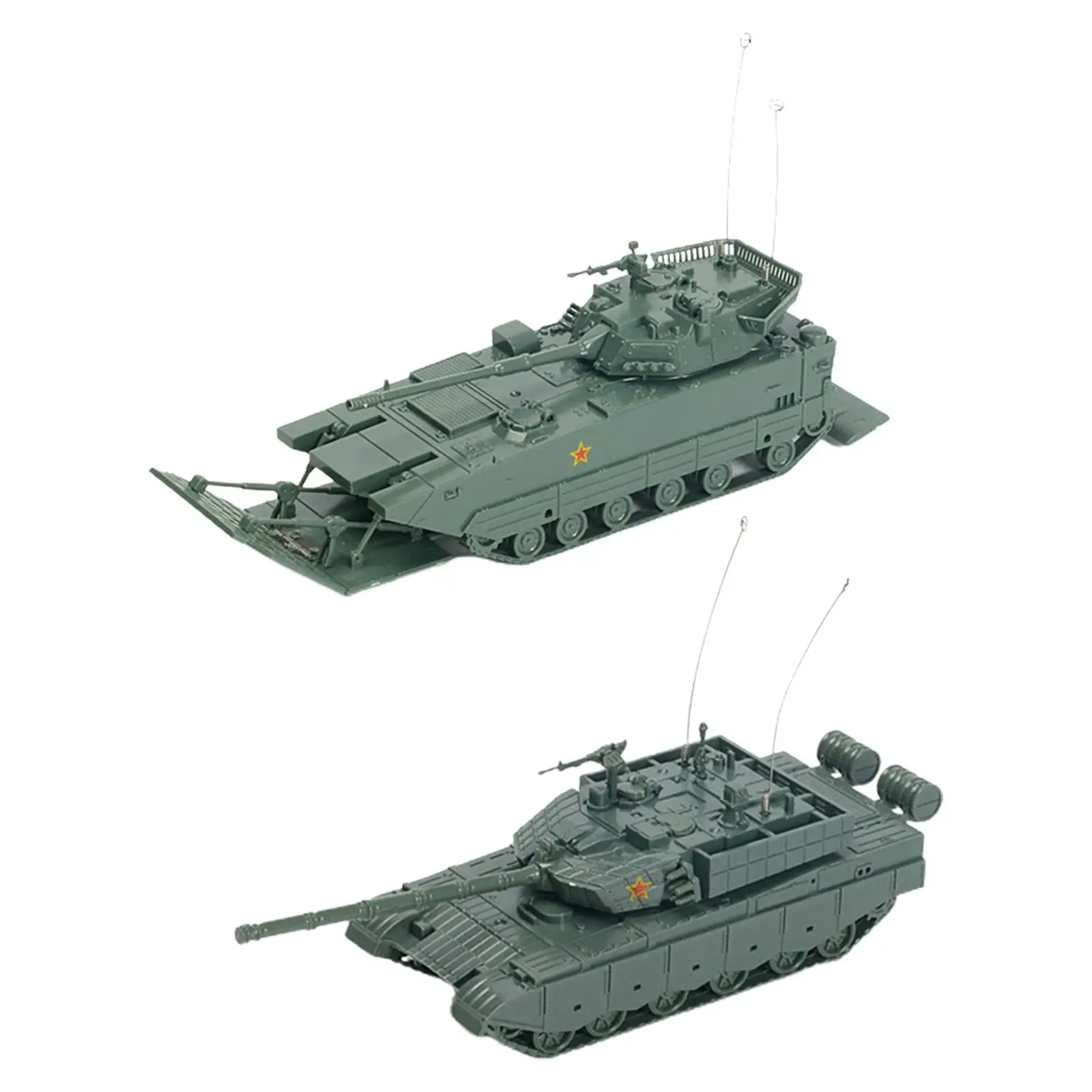 1/72 Scale DIY Assemble Education Toy Building Model Kits Armored Tank Model for Gift Party Favors Collectibles Kids Display