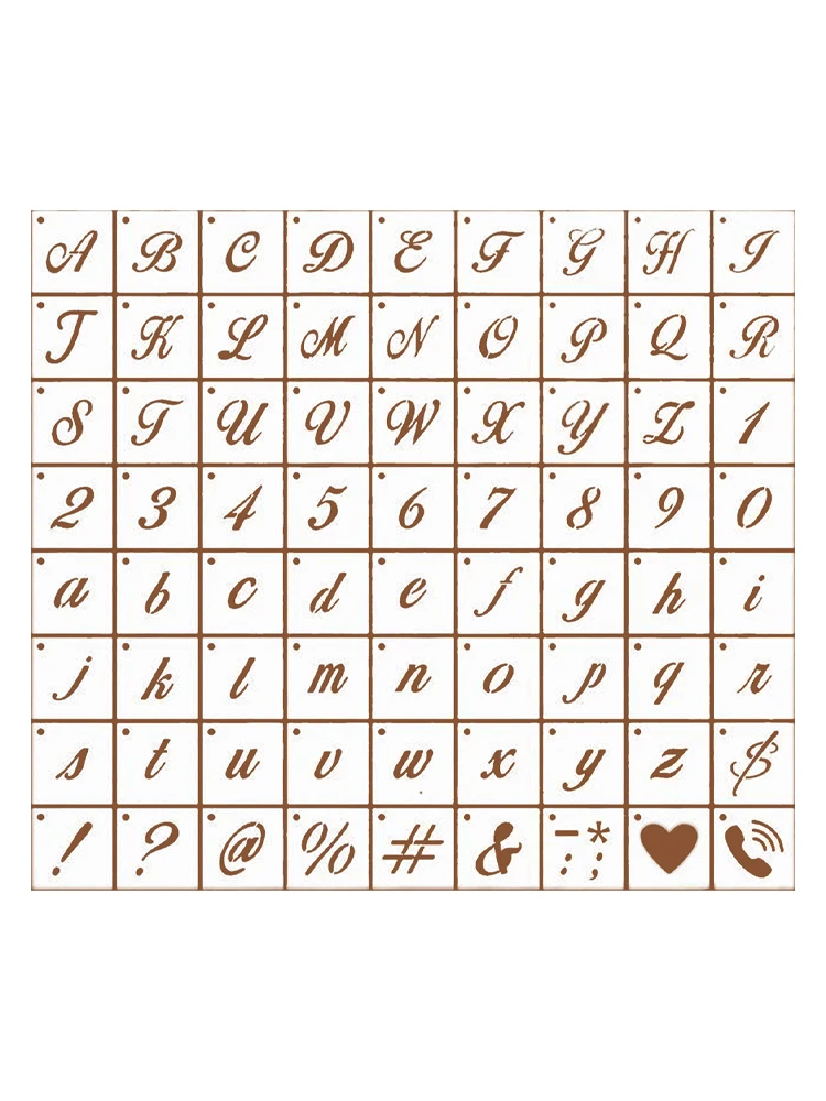 งานฝีมือ DIY 72ชิ้นสำหรับเด็กผู้ใหญ่โครงการศิลปะทนทานสำหรับภาพวาดซักได้แกะสลักสไตล์บ้านไร่ลายฉลุตัวอักษร