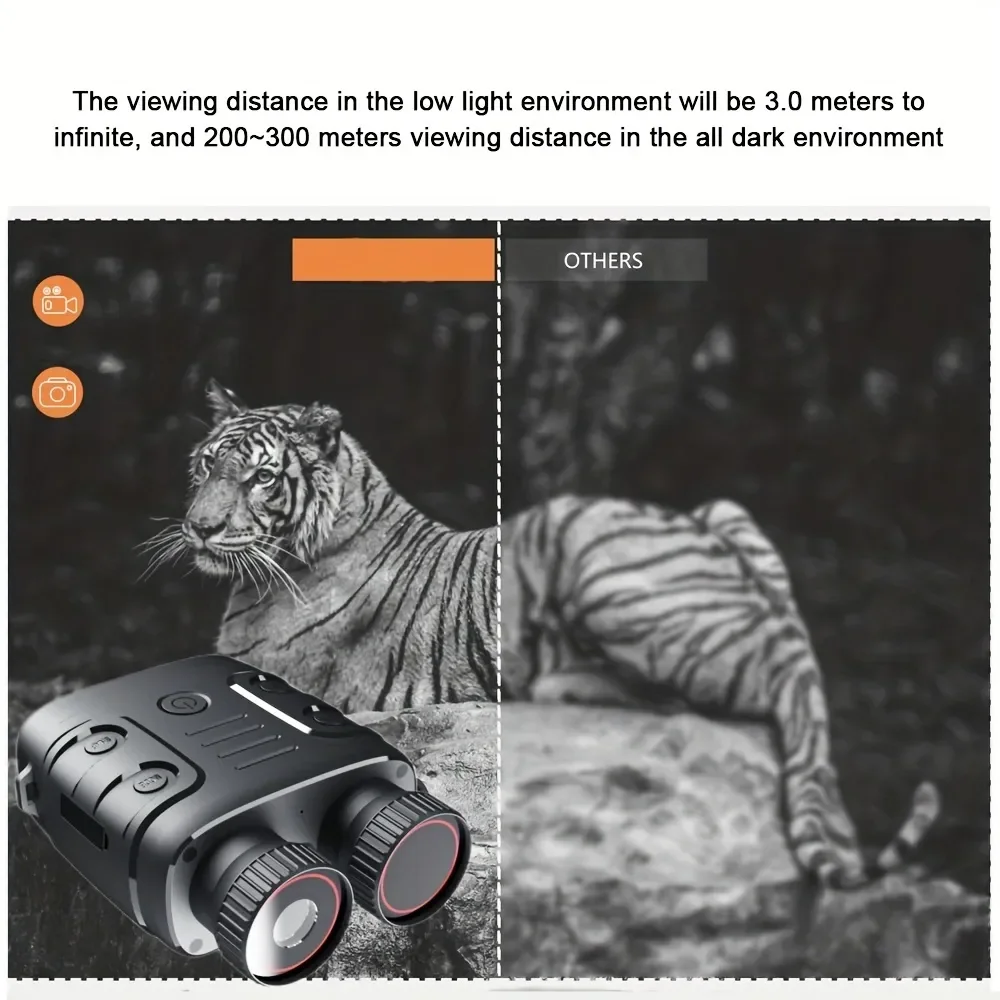 1080P Binocular Infrared Night-Visions Device 5X Binocular Day Night Use Photo Video Taking Digital Zoom for Hunting Boating