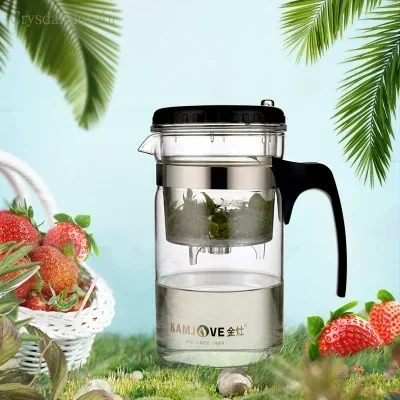 Kamjove Art Tea Cup * Mug & Tea Pot 1000ml Glass Tea Pot Heat Resistant Glass Kungfu Teapot Piao Yi