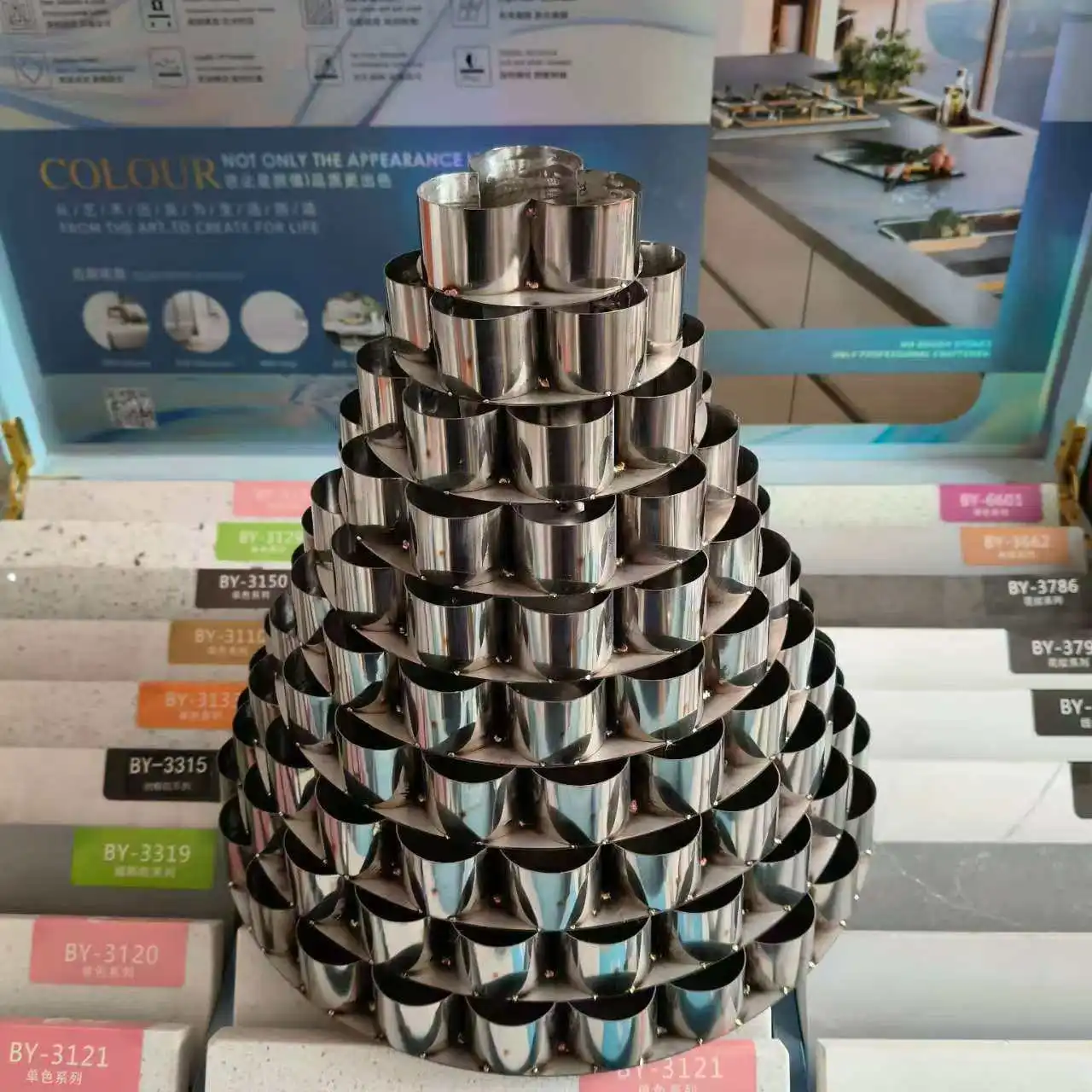 Stainless steel steamed flower cake mold custom kitchen canteen commercial non-stick steamed jujube mountain mold jujube tower m