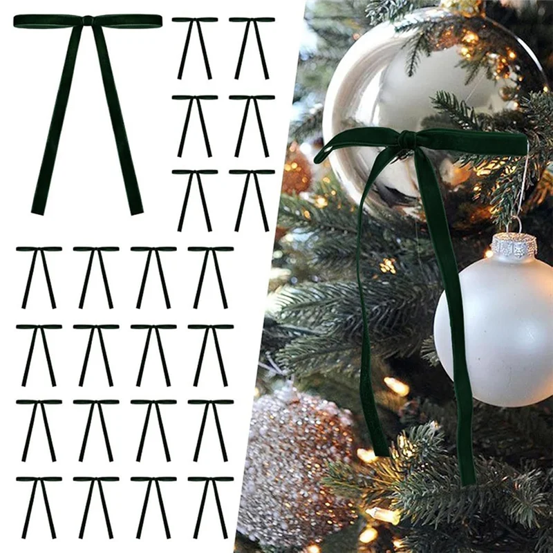 

AA80-Christmas Tree Bow, Christmas Tree Velvet Ornaments, Rural Crafts Gifts Christmas Decoration Wedding Interior