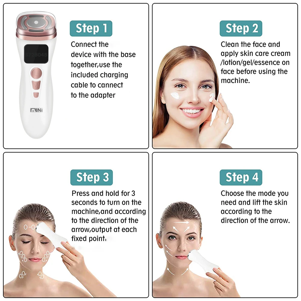 جهاز الموجات فوق الصوتية السلكية Mini2.0 ، RF Fadiofrecuencia ، EMS Microcurrent ، شركة الرفع ، تشديد منتجات العناية بالبشرة ، 3 وضع ، جديد #6