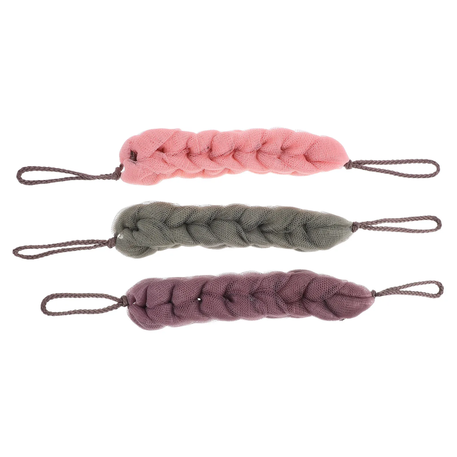 3 قطعة دش الغسيل للظهر التقشير منشفة شبكة الإسفنج المحمولة سبا مثل منشفة التطهير للمنزل الصالة الرياضية السفر #3