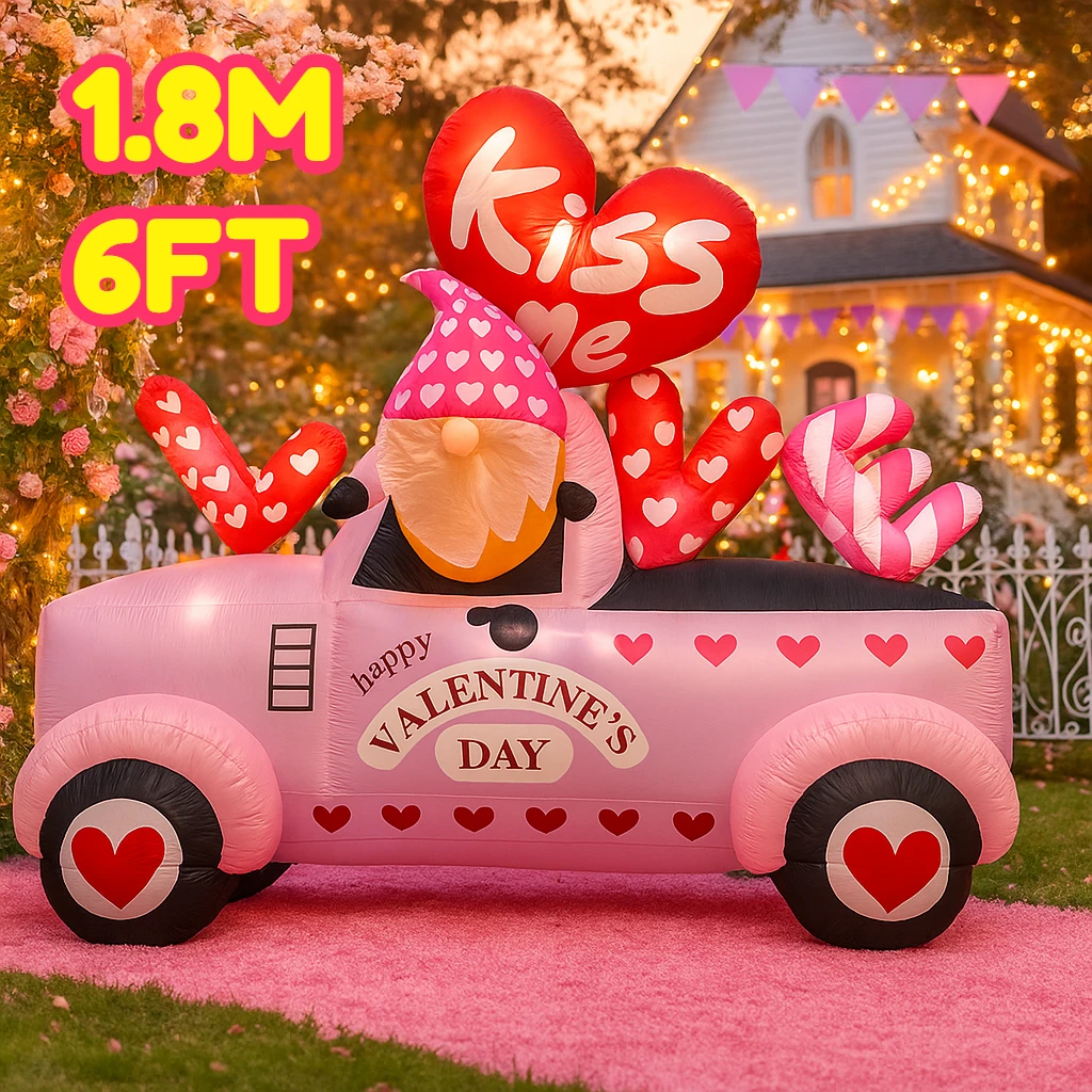 

1,8 м/6 футов надувная игрушка ко Дню святого Валентина романтическая любовь тема надувное розовое сердце декор автомобиля декоративные принадлежности
