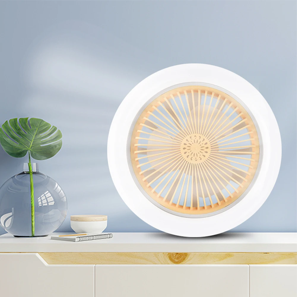 LED Socket Fan Light com Remote Aroma Difusor, Silent Ventilador de teto, Lâmpada para quarto e sala de estar, E27