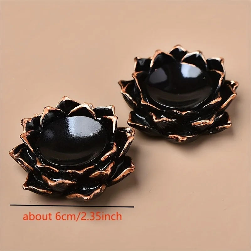 1pc Lotus Flower Crystal Ball Base - Resin Crystal Ball Display Stand -Bohemian Style Display Stand Table Decor