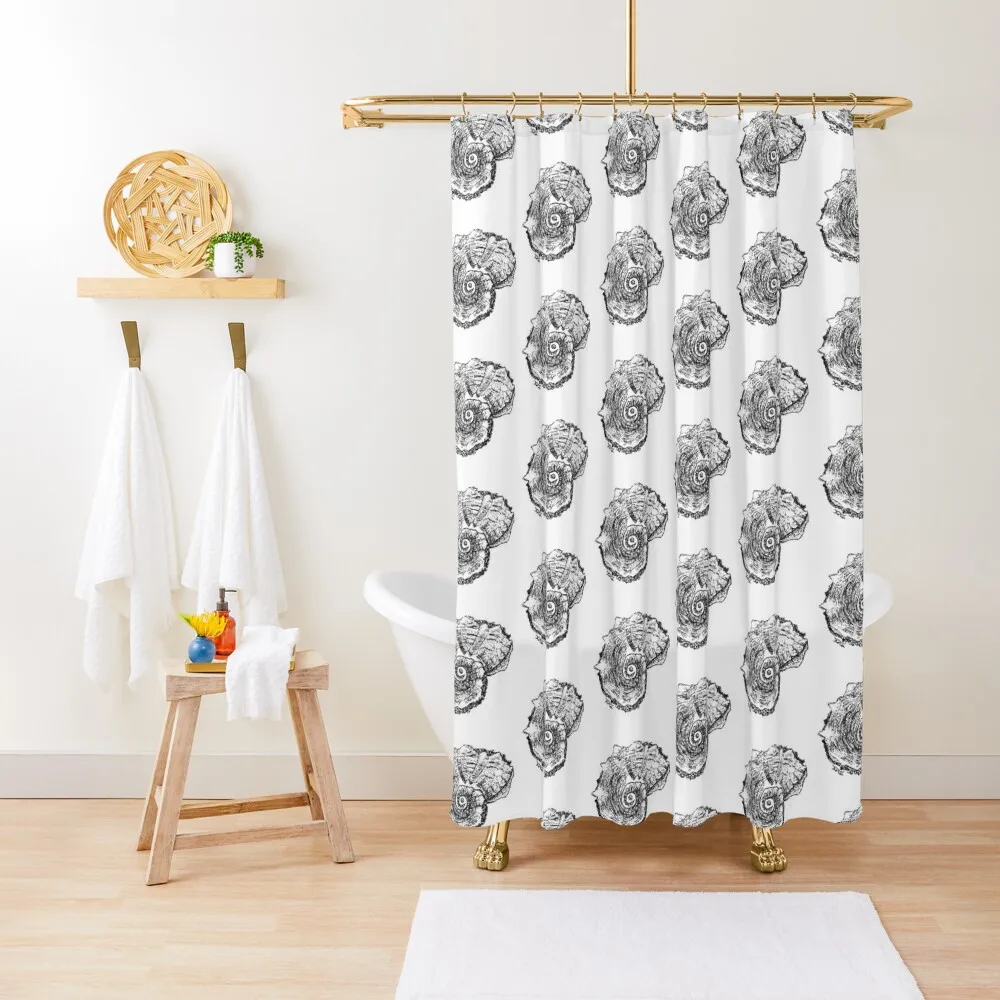 

Black and White Seashell Pattern Shower Curtain Luxury Bathroom Shower Bathroom Box Bathroom Deco Shower Bath Curtain