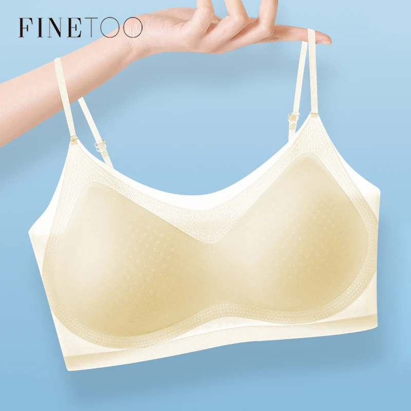 Soutiens-gorge sans couture ultra-fins M-4XL pour femmes, en soie glacée respirante, sans armatures, type débardeur, sexy, push-up, rembourrés, pour l'été