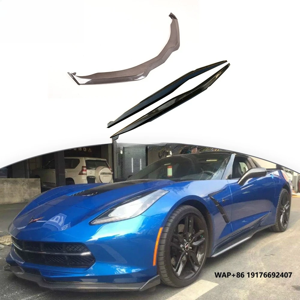 

High Quality C7 Z06 Carbon Fiber Parts Front Lip Side Skirts Car Accessories Car Front Lip and Diffuser Side Bumper