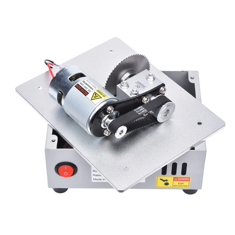 Mini Table Saw Woodworking Electric Small Bench Saw Handmade DIY Hobby Model Crafts Cutting Tool 775 Motor 96W 63mm HSS Blade