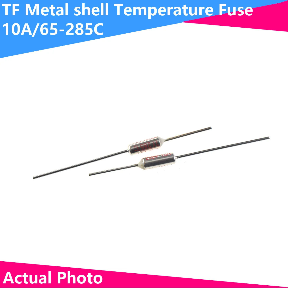 

10pcs TF RY-65 60 RY-72 RY-77 RY-85 RY-95 RY-98 RY-100 RY-260 RY-150 RY-115 TF-65C 65-285C degree Metal shell Temperature Fuse 1