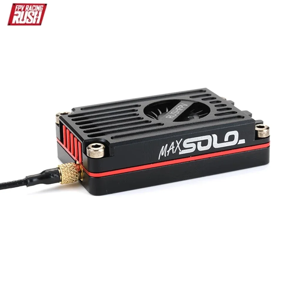 RUSH TANK MAX SOLO 5.8GHz 2.5W 48CH VTX เครื่องส่งสัญญาณวิดีโอพัดลมระบายความร้อน CNC SHELL สําหรับ RC FPV ยาว FIXED-Wing